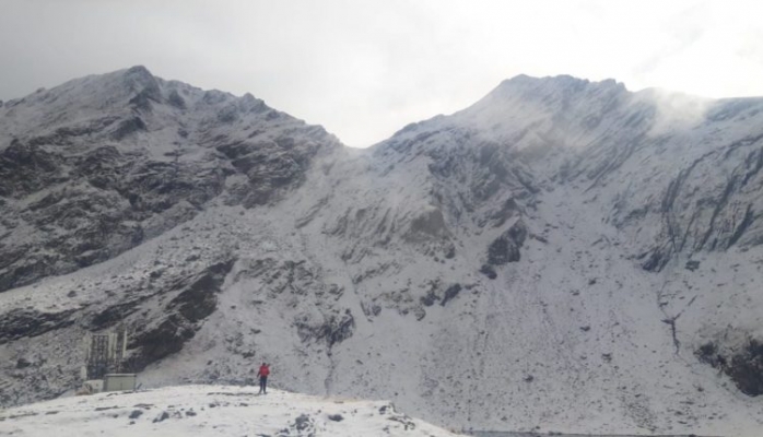 Prima ninsoare, la Bâlea Lac. Peisaj superb pe Transfăgărășan